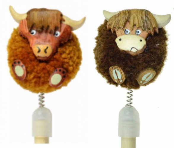 5004P-HC Pencils Pom Pom - Highland Cows  (Pack Size 36) Price Breaks Available